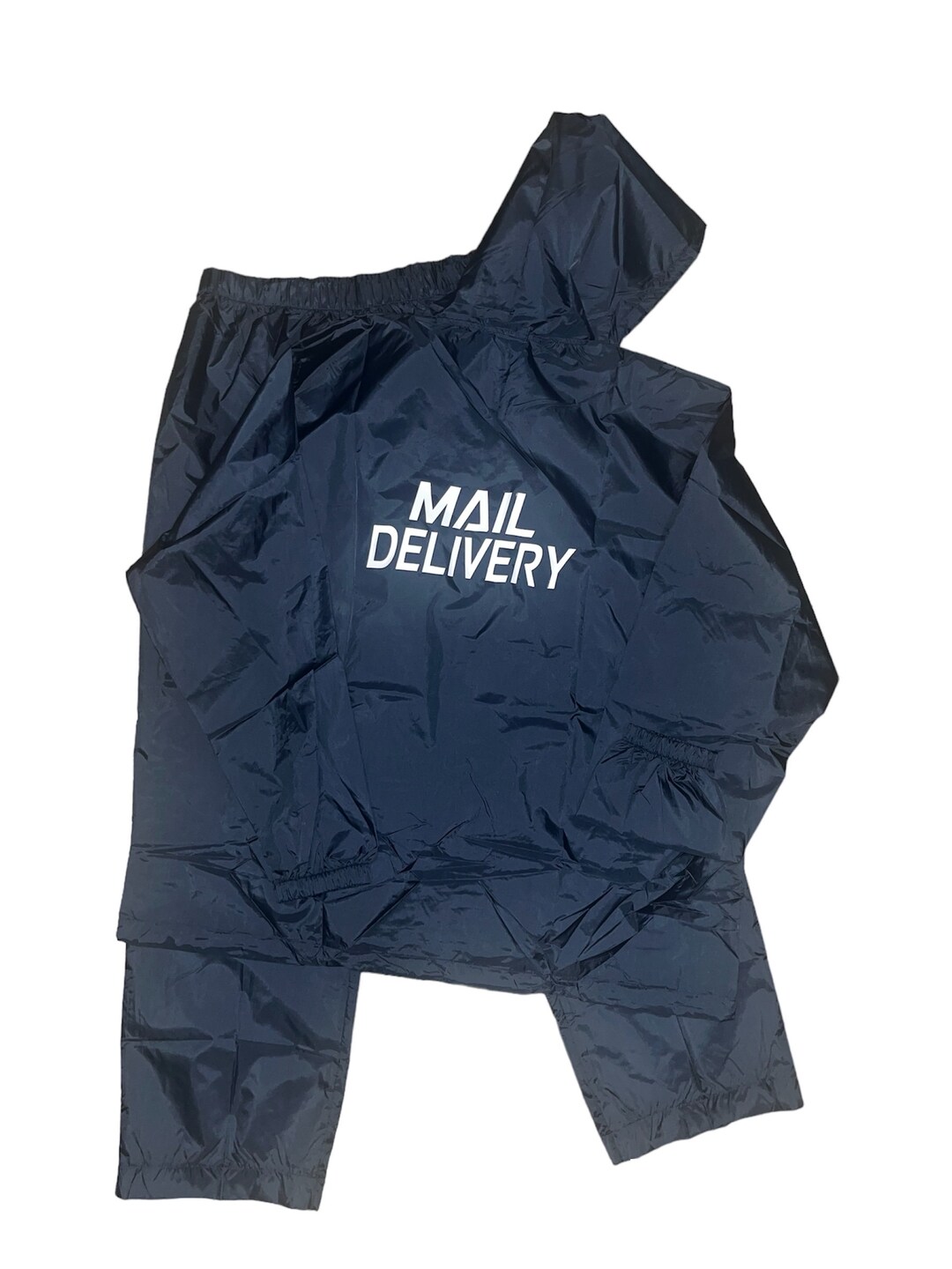 Mail Delivery Water Repellent Rain Gear Navy Blue 2 Piece Set Mail