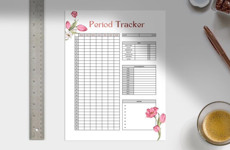 3 Unique Period Tracker Sheets Printable Period Tracker Pdf Etsy Canada