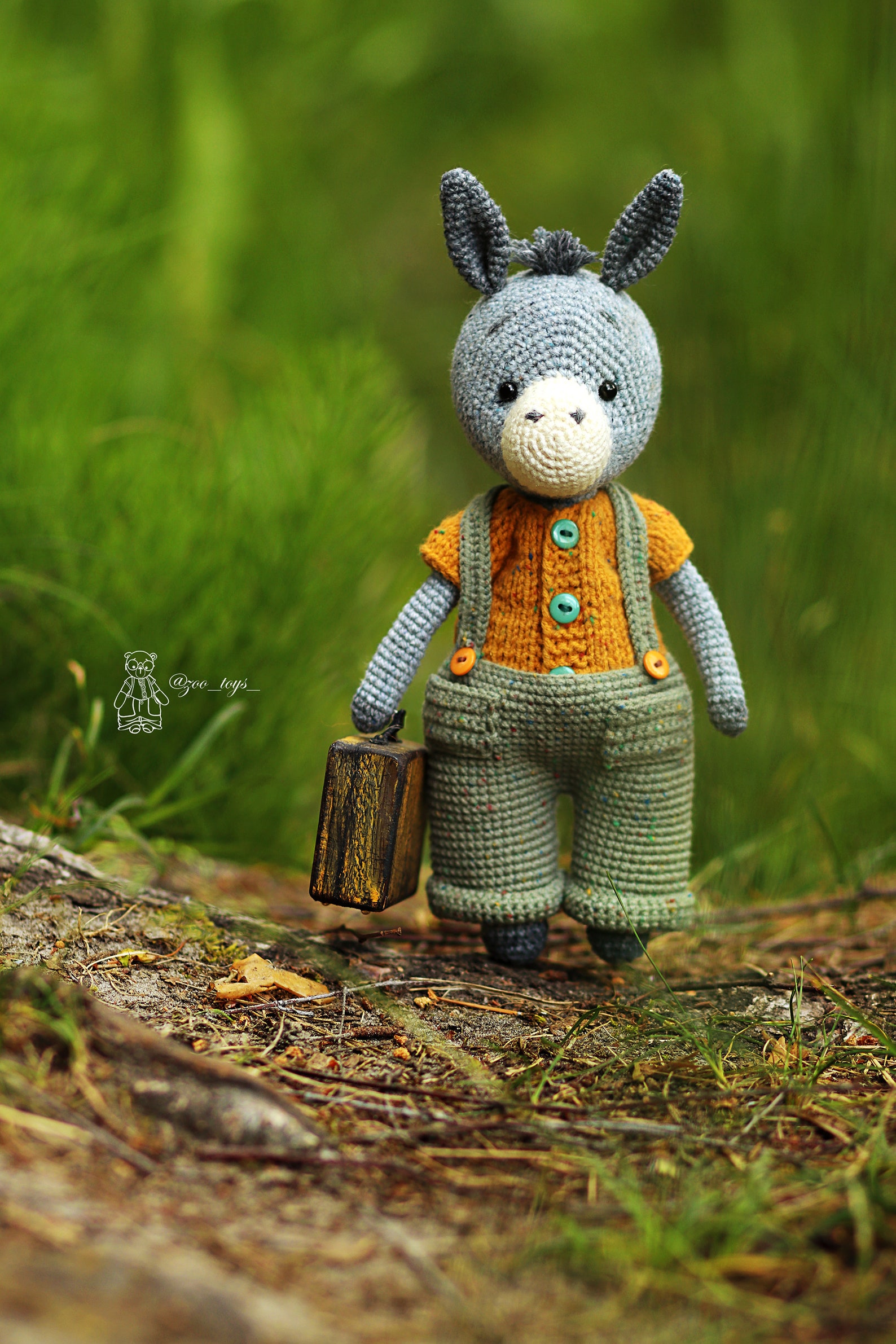 Crochet Pattern Cute Donkey. Amigurumi Crochet Animals Etsy