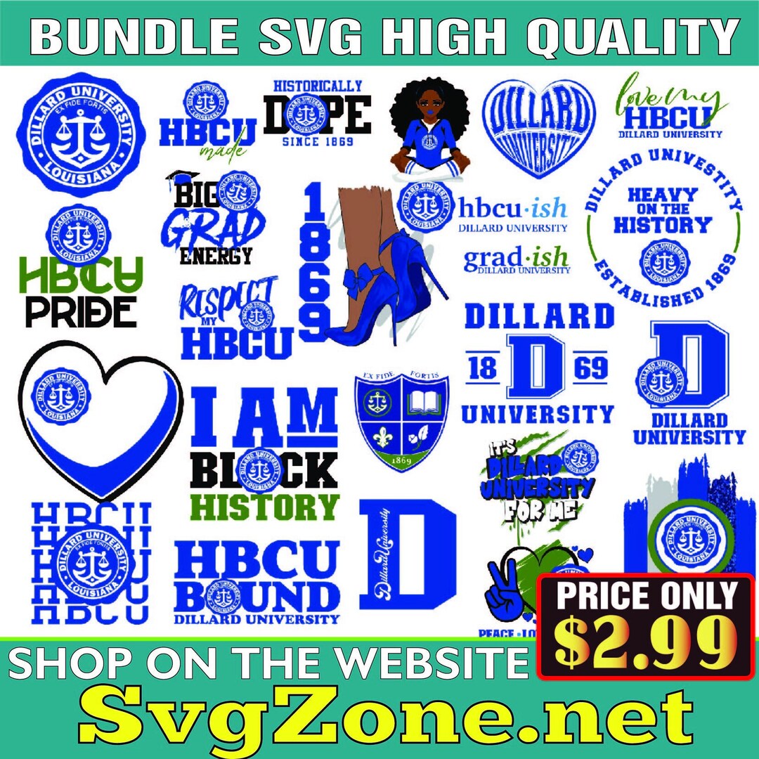 Dillard University Svg and Hbcu Svg Bundle Digital Download Etsy