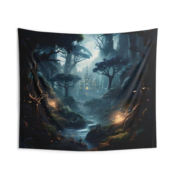 Mystical Forest Wall Tapestry for Home Office for Mythical Wall Decor for Magical Wall Hanging for Living Room for Enchanted Forest Tapestry