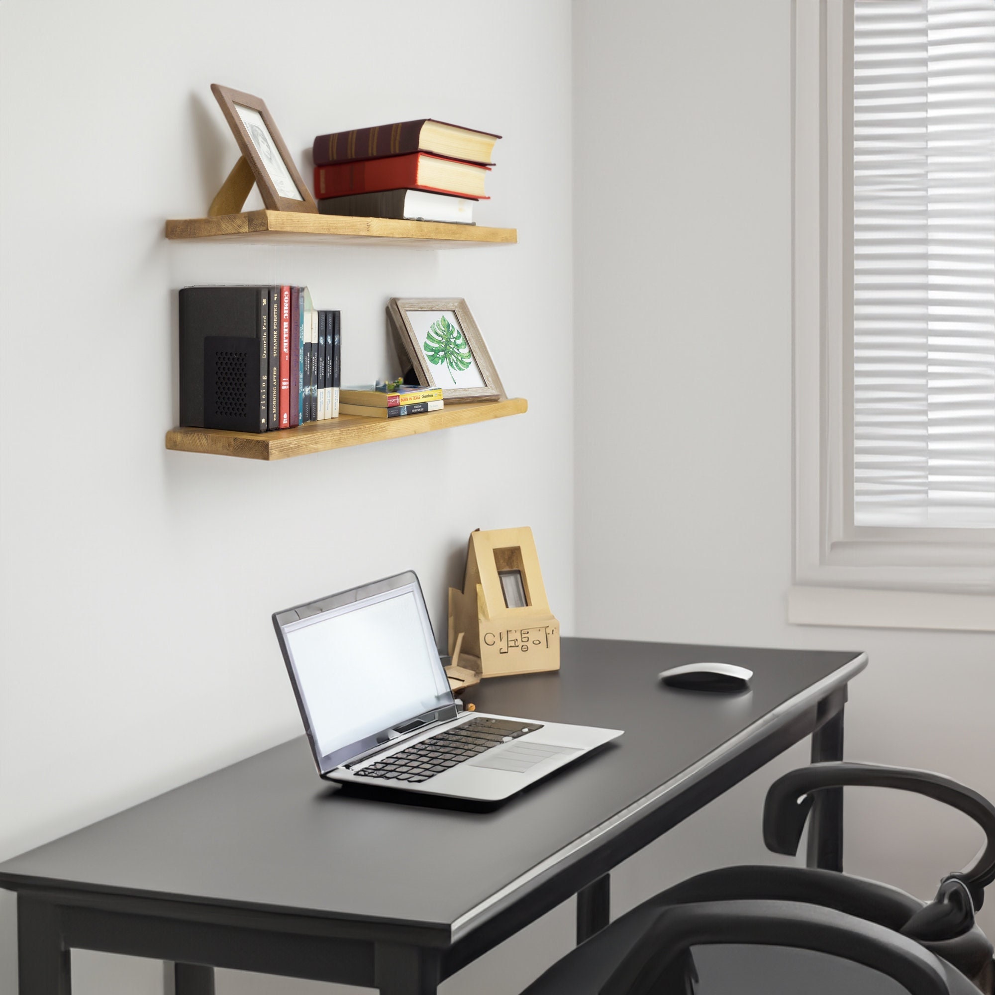 Oak Colored Floating Shelf, Wooden Shelf, Bathroom Shelf, Custom Floating Shelves, Farmhouse