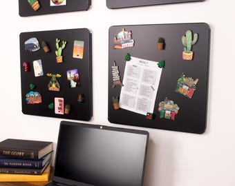 Black Magnetic Bulletin Board: 14" Square Magnet Display