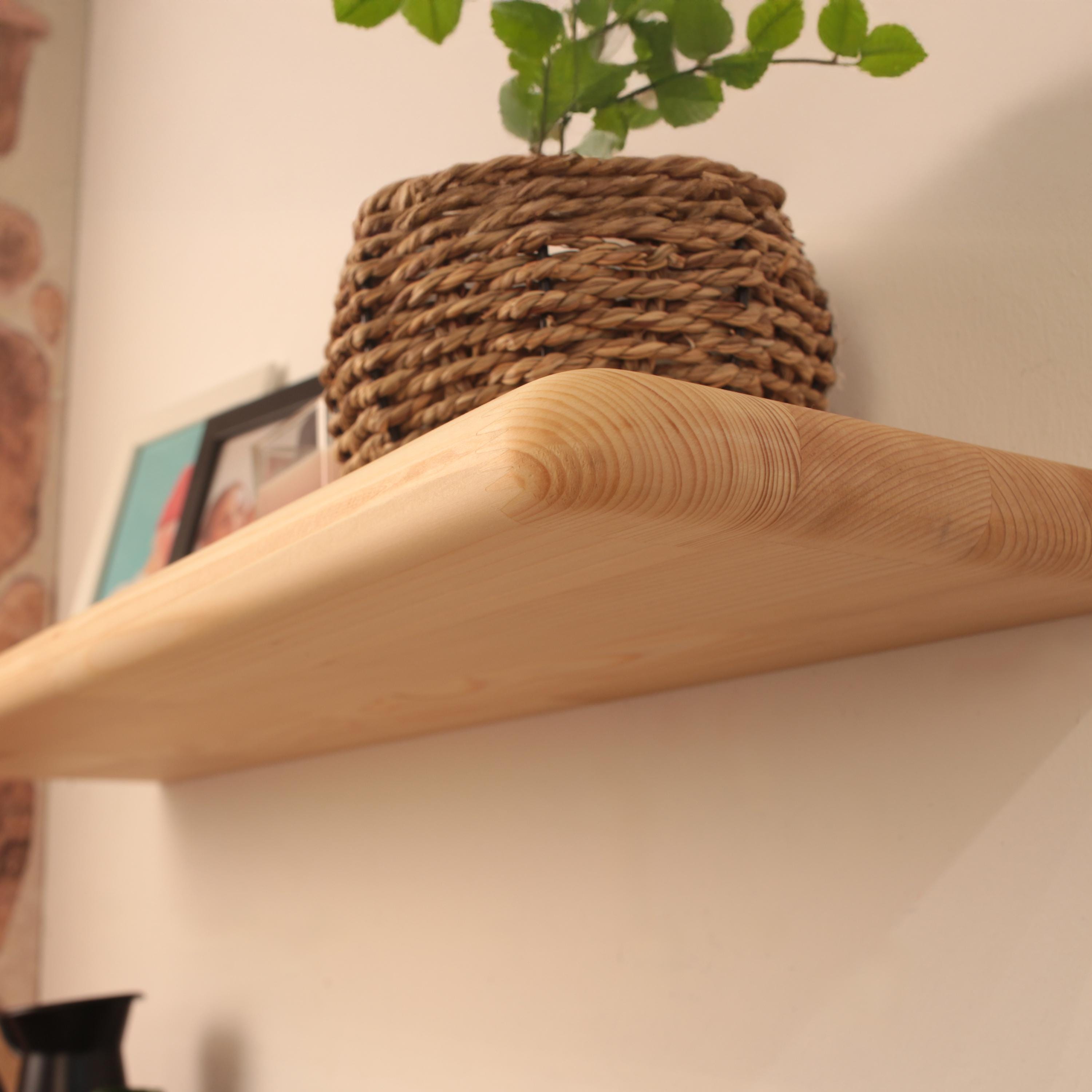 Full-radius Floating Shelf, Handmade Rounded Corner Wall Rack, Bullnose ...