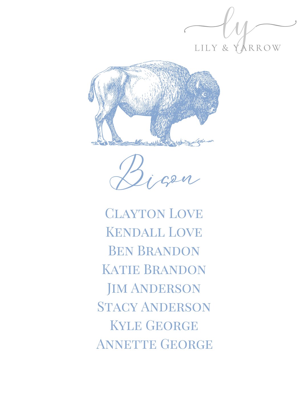 Seating Chart Montana (blue) Etsy