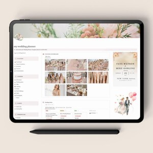 MRR Notion Vorlage Hochzeitsplaner, MRR Notion Vorlage, Hochzeitsplaner, PLR Notion Vorlage, Hochzeit Notion Wiederverkaufsrechte, Brautschmuck