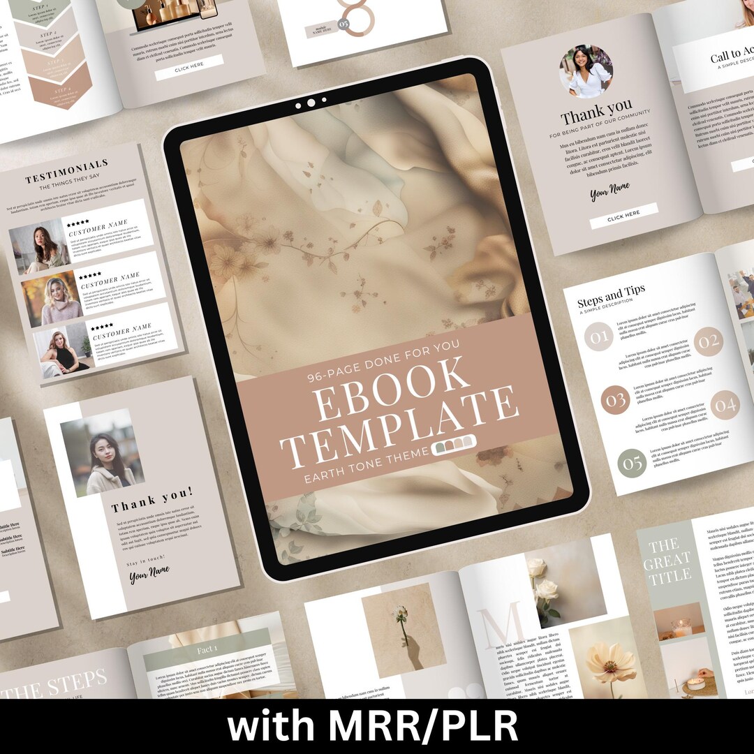 Modern Editable Ebook Template Canva MRR, Done for You Lead Magnet ...