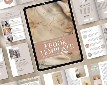 Modern Editable eBook Template Canva MRR, Done For You Lead Magnet Template, PLR coach templates digital marketer templates, beige aesthetic