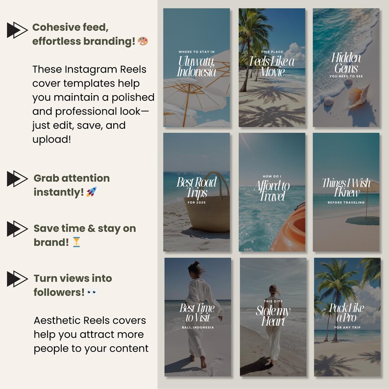Ig Reel Rtext Layout MRR Travel Instagram Reel Covers, MRR Aesthetic Lifestyle IG Reel ...