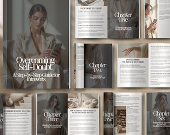 MRR Self Confidence eBook, Overcoming Self-Doubt, MRR Mindset Guide, PLR Self Help eBook, Done For You Lead Magnet, Introvert eBook Guide