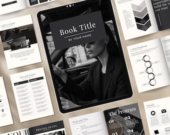 Editable eBook  Canva Template, Black Aesthetic Luxury eBook, Canva eBook template, Lead Magnet Template, Coach Canva eBook, Black eBook