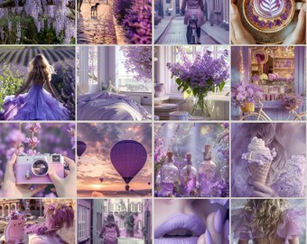 Purple Stock Images MRR, Purple ebook website photos, Lavender theme done for you lead magnet IG reels cover MRR digital marketing content