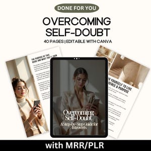 Overcoming Self-Doubt, Self Confidence eBook, MRR Mindset Guide, PLR Self Help eBook, Introvert Growth, Master Resell Rights, MRR eBook self