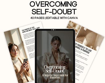 Overcoming Self-Doubt, Self Confidence eBook, MRR Mindset Guide, PLR Self Help eBook, Introvert Growth, Master Resell Rights, MRR eBook self
