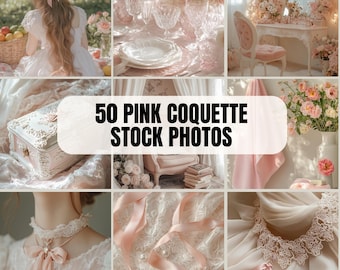 Pink Coquette Stock Photos, Cottagecore Aesthetic Images, Coquette Phone Wallpaper, Instagram Faceless Done For You content, Pink Aesthetic