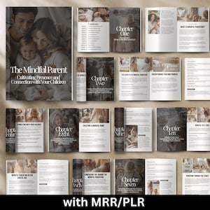 Parenting ebook Lead Magnet, Done For You parenting guide, PLR MRR Canva Template, MRR eBook parent tips, parenting coach lead magnet eBook