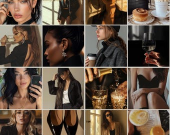 Fotos de stock de mujeres de lujo de MRR, imágenes de stock de marketing sin rostro, estética de Instagram, estética negra de marca de lujo, marketing digital MRR