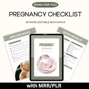 Mrr Schwangerschaft Checkliste, Done For You Schwangerschaft Planer, Baby Checkliste, Schwangerschaftstagebuch, Schwangerschaft Printable, Schwangerschaft Essentials To Do
