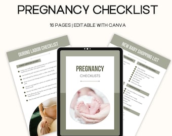 Mrr Pregnancy checklist, Done For you pregnancy planner, baby checklist, pregnancy journal, pregnancy printable, pregnancy essentials to do