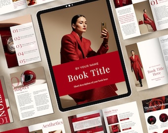Modern Red Ebook Template, Editable Aesthetic Red eBook, Canva Red eBook template, Red Lead Magnet Template, Red Coach Canva Templates