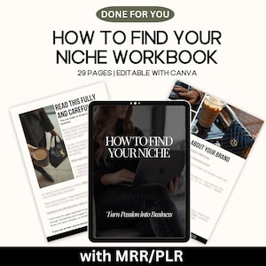 Find Your Niche workbook, Digital marketing master resell rights, profitable niche, how to niche down, etsy niche guide, make money online