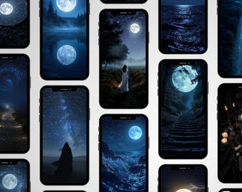 Cosmic Moon Spiritual Instagram Reel Covers, Moon Stock Photos, Dark Mystic Lunar Celestial Witchy Ritual, Astrology Photography Dark