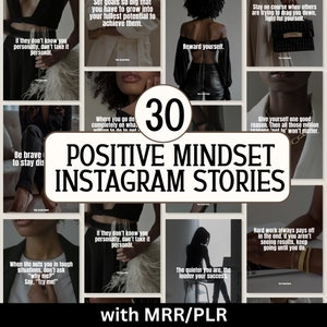 Positive Mindset Instagram Stories, Done For You Instagram Inhalte, MRR Instagram, MRR Faceless Content, IG Posts, ig Stories, Social Media