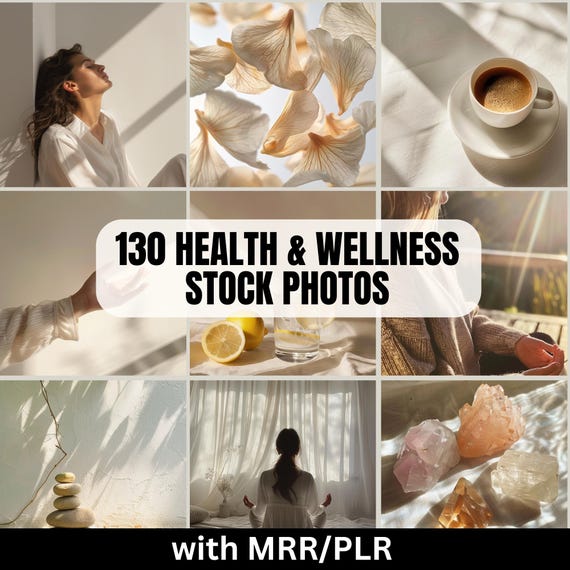 Health and Wellness Stock Photos MRR, Holistic Coach Social Media Instagram reel cover, Health Coach, Neutral Beige Aesthetic Stock Images