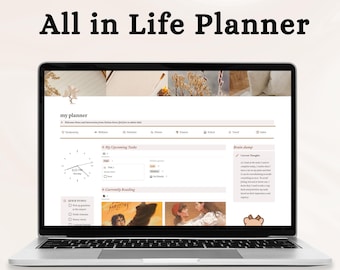 Modelo de Noção de Planejador de Vida MRR, Modelo de Noção MRR Tudo em Uma Vida, Direitos de Revenda Minimalista de Planejador de Vida Definitivo, Noção Estética PLR