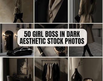 Girl Boss Dark Aesthetic MRR Stock Photos, Black Luxury Instagram Reel Faceless Marketing, Stock Photo Bundle Resell Rights, Done For You