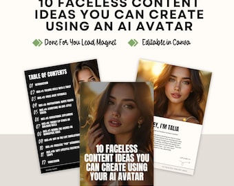 AI Coach Done For You Lead Magnet, AI Avatar Lead Magnet, Faceless Content Ideas eBook, MRR Ai Creator done for you mrr plr ebook chatgpt