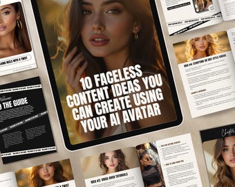 10 Faceless Content Ideas MRR eBook, AI Content Creator Done For You Lead Magnet, ai avatar ai twin ai coach, mrr ebook digital marketing