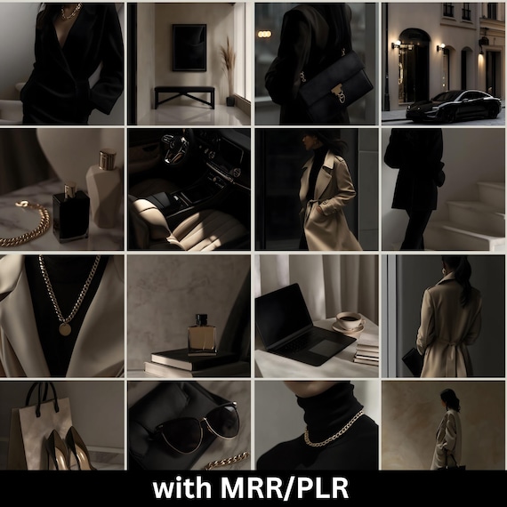 Dark Aesthetic MRR Stock Photos, Black Luxury Instagram Reels Cover, Girl Boss Faceless Marketing, Stock Photo Bundle MRR, Moody Aesthetic