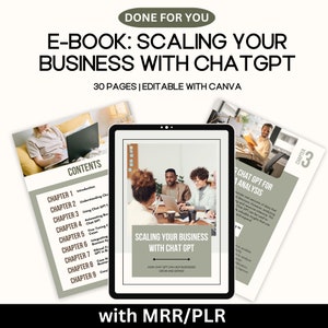 MRR E-Book Scaling Your Business with Chat GPT, MRR Business eBook, Plr Ebook ChatGPT, Mrr ChatGPT Ebook, Mrr Ai products