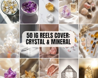 Crystal Mineral Spiritual Stock Photos, Celestial Reel Covers, Spiritual Instagram Branding, Mystic Sacred Geometry, Holistic Wellness Coach