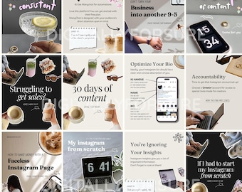 Instagram Karussell-Vorlage, Canva Karussell IG-Vorlage, Business-Karussell für digitales Marketing, Social-Media-Posts, bearbeitbares Karussell für Coaches