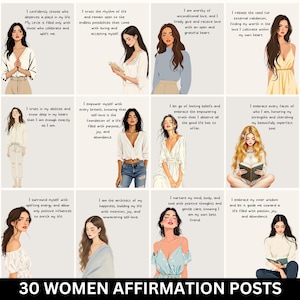 Self Love Affirmation Card Templates, PLR Women Affirmation Daily Affirmation Self Care, Women Positivity, Instagram Quotes Templates PLR