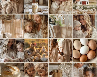 Parenting Stock Photos, Master Resell Rights Instagram Stock Photos, Motherhood Images, AI Generated Midjourney Mom and Child, AI Photo MRR