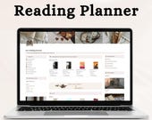 Reading Planner Notion Template MRR, MRR Notion Template, Reading Journal Resell Rights, Digital Book Tracker Aesthetic Notion Template PLR