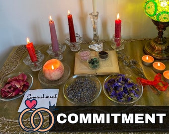 Get Commitment - Bougie allumée - Demande de personnalisation - Sort d'obsession de lien d'amour
