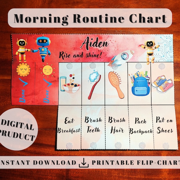 Visual checklist adhd etsy