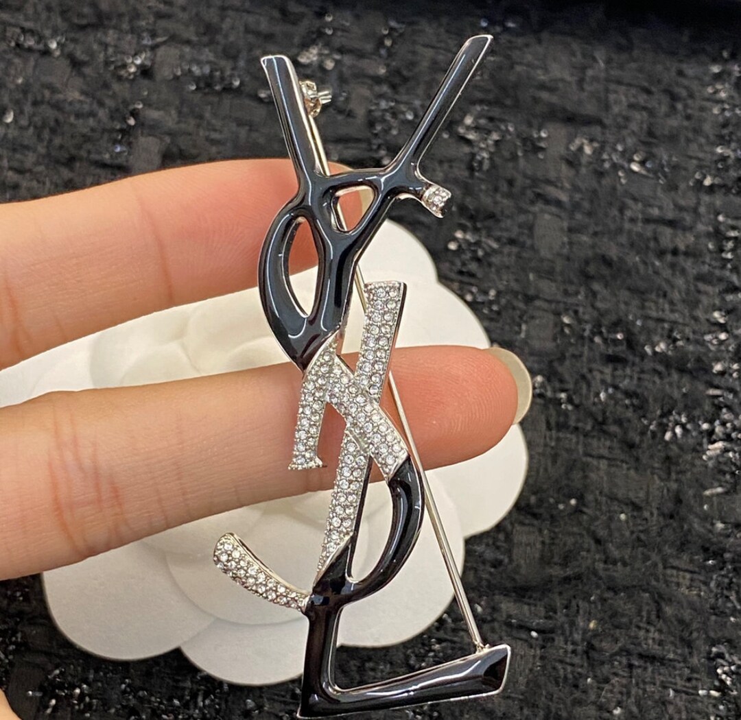 Saint Laurent Broochysl Brooch Etsy