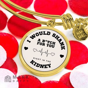 I&#39;d Shank a Bitch For You Bangles, Christmas Gift For Best Friend, Friendship Ornament, Funny Christmas For Friends, Xmas Gifts For Bestie