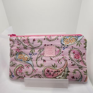 Pencil Case Pouch, quilted zipper pouch / small card holder wallet / cosmetic pouch / card lipstick wallet pouch / back to school/ Handmade