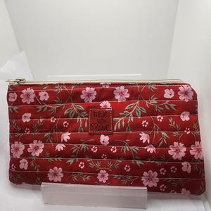 Pencil Case Pouch, quilted zipper pouch / small card holder wallet / cosmetic pouch / card lipstick wallet pouch / back to school/ Handmade