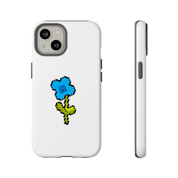 Cases Flower Pixel Blue white casual design unisex