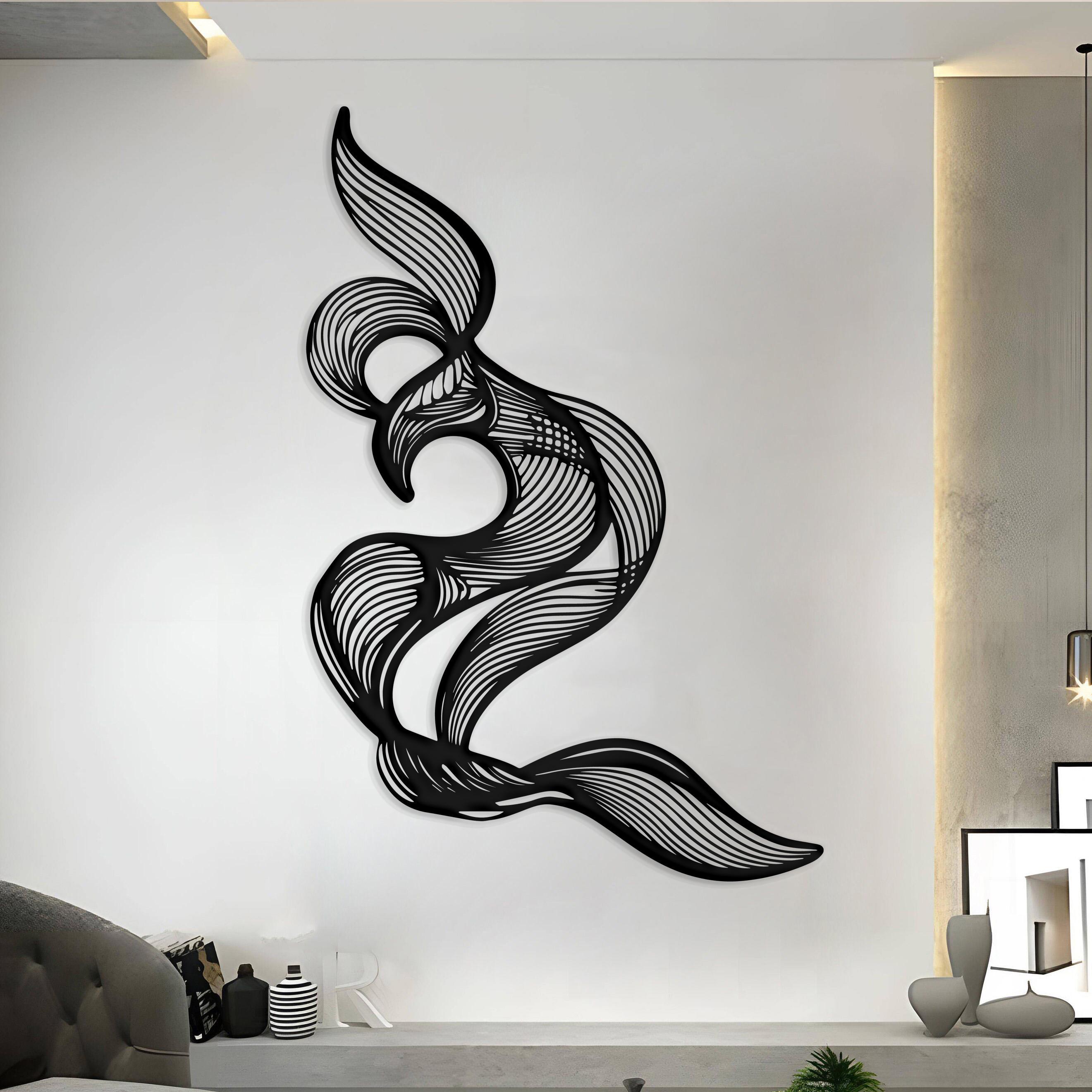 Flowing Form Metal Wall Art, Abstract Line Art Decor, Gallery Wall Sculpture, Office Entryway Wall Hanging, Contemporary Art Studio Decor