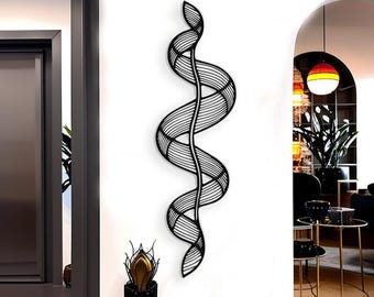 Modern Abstract Metal Wall Art, mid Century Modern Decor, Vertical Wall Art, Contemporary Living Room Wall Decor, Minimalist home decor