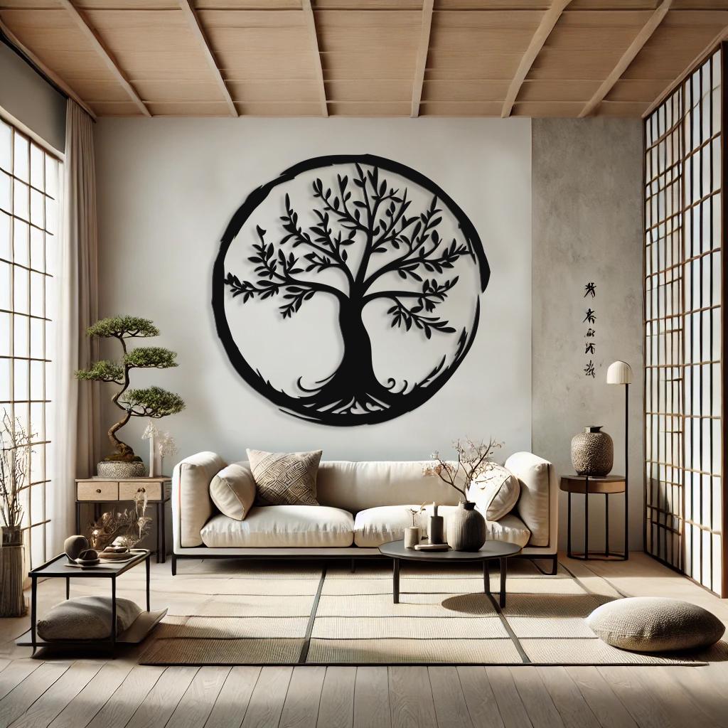 Circle of Enlightenment, Boho Living Room Wall Decor, Enso Circle and ...