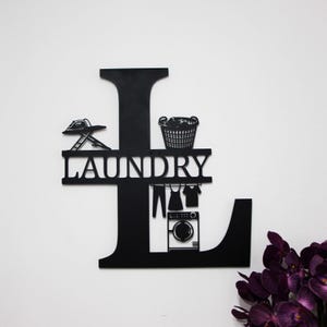 Laundry Letters Unique Laundry Room Metal Sign, Funny Laundry Room Metal Wall Art ...